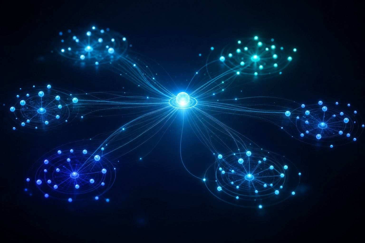 Abstract orchestration of many connected enterprise systems around a central hub