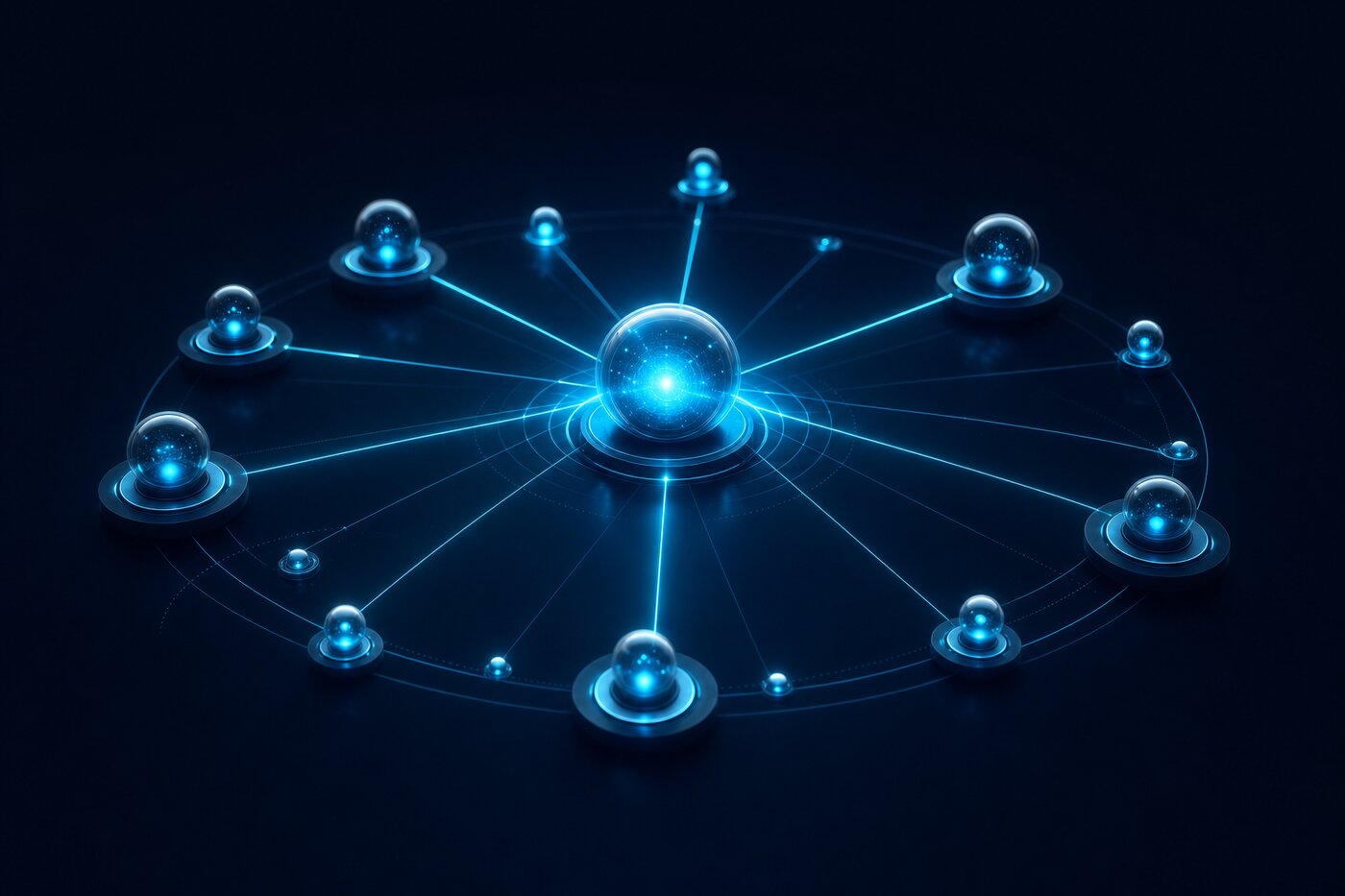Abstract hub-and-spoke network of connected systems