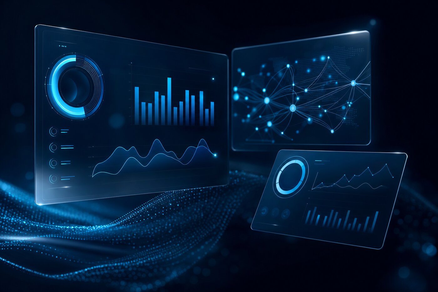 Abstract real-time analytics dashboard